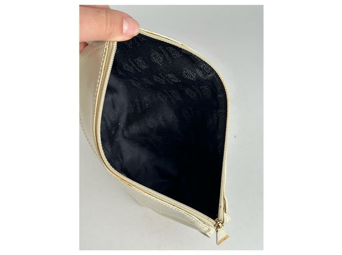 Clutch in pelle vintage Loewe Madrid bianca Bianco - vista 3