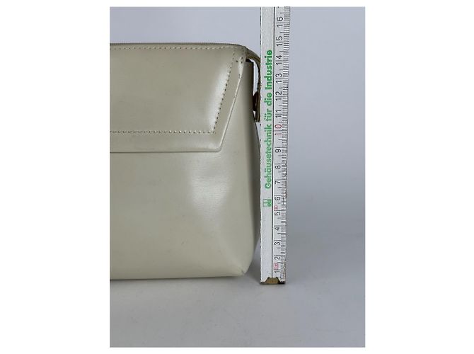 Clutch in pelle vintage Loewe Madrid bianca Bianco - vista 9