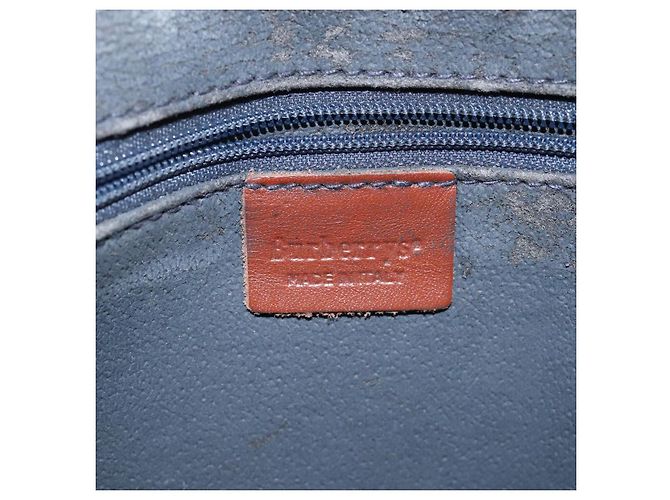 Autre Marque Borsa a mano Burberrys in PVC pelle blu navy oro Auth ar13433 D'oro - vista 10