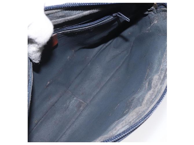Autre Marque Borsa a mano Burberrys in PVC pelle blu navy oro Auth ar13433 D'oro - vista 11