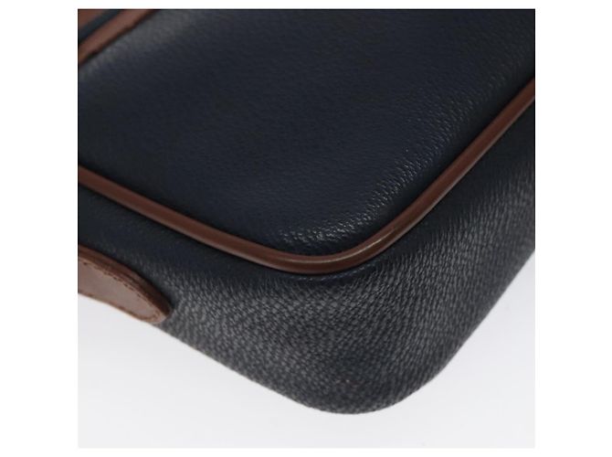 Autre Marque Borsa a mano Burberrys in PVC pelle blu navy oro Auth ar13433 D'oro - vista 14