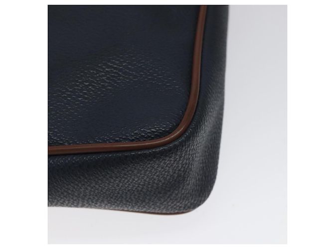 Autre Marque Borsa a mano Burberrys in PVC pelle blu navy oro Auth ar13433 D'oro - vista 16