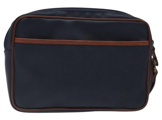 Autre Marque Borsa a mano Burberrys in PVC pelle blu navy oro Auth ar13433 D'oro - vista 2