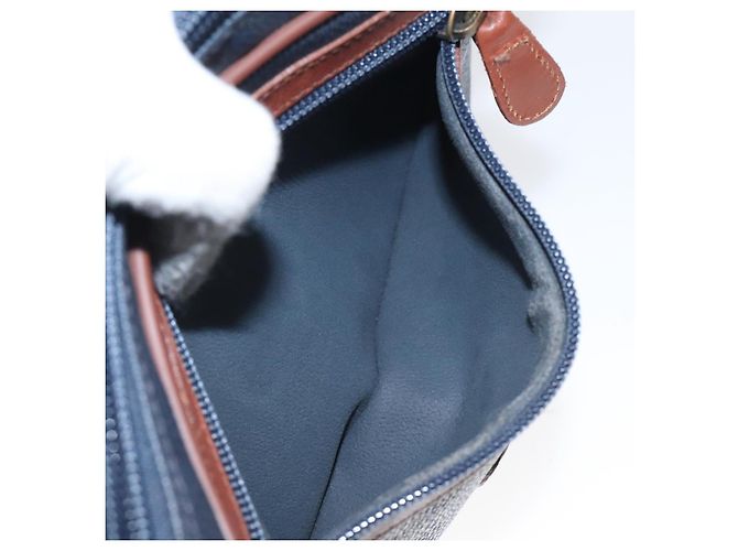 Autre Marque Borsa a mano Burberrys in PVC pelle blu navy oro Auth ar13433 D'oro - vista 20