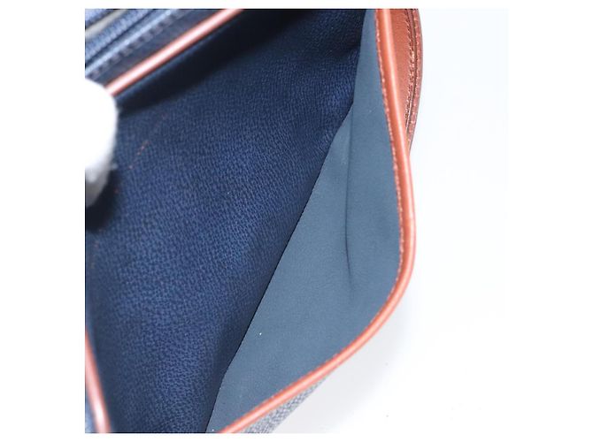 Autre Marque Borsa a mano Burberrys in PVC pelle blu navy oro Auth ar13433 D'oro - vista 21