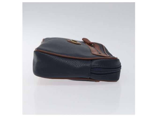 Autre Marque Borsa a mano Burberrys in PVC pelle blu navy oro Auth ar13433 D'oro - vista 3