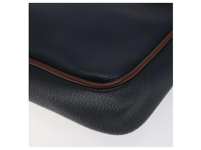 Autre Marque Borsa a mano Burberrys in PVC pelle blu navy oro Auth ar13433 D'oro - vista 7