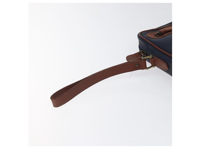 Autre Marque Borsa a mano Burberrys in PVC pelle blu navy oro Auth ar13433 D'oro - vista 8