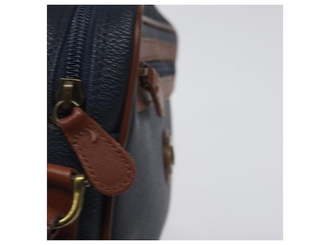 Autre Marque Borsa a mano Burberrys in PVC pelle blu navy oro Auth ar13433 D'oro - vista 9