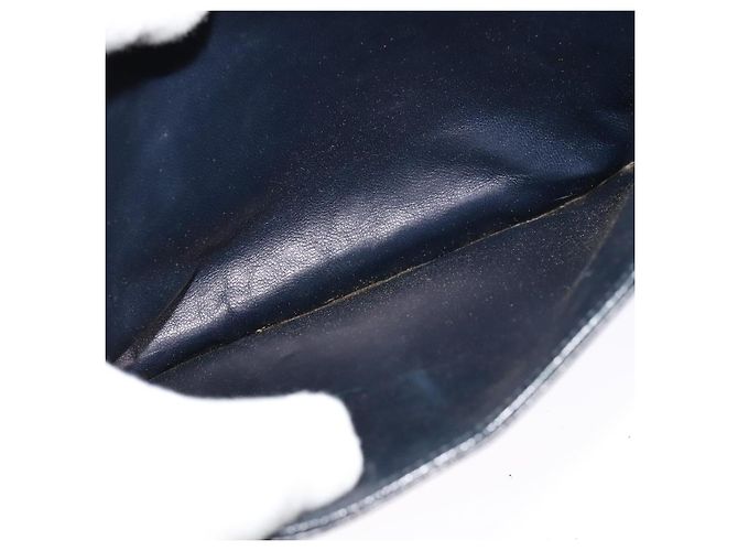 Céline Borsa a spalla CELINE C Sulky in tela blu navy e oro Auth BA1378 D'oro - vista 24