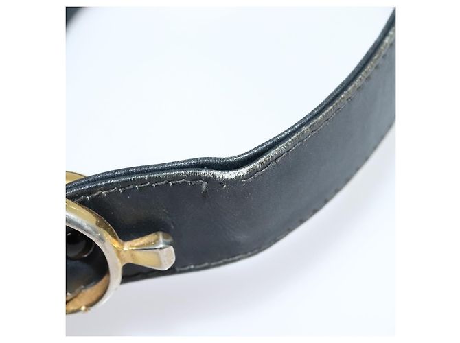 Céline Borsa a spalla CELINE C Sulky in tela blu navy e oro Auth BA1378 D'oro - vista 8