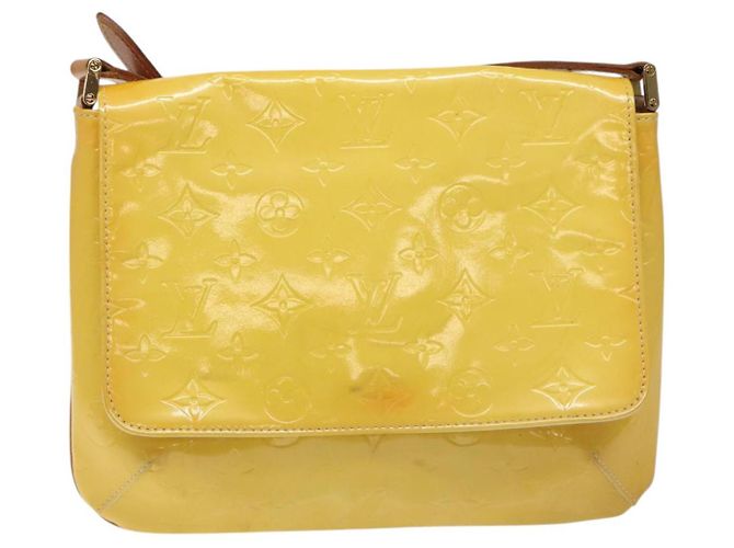 LOUIS VUITTON Borsa Thompson Street Monogram Vernis Gialla M91071 LV Auth bs24506 D'oro - vista 13