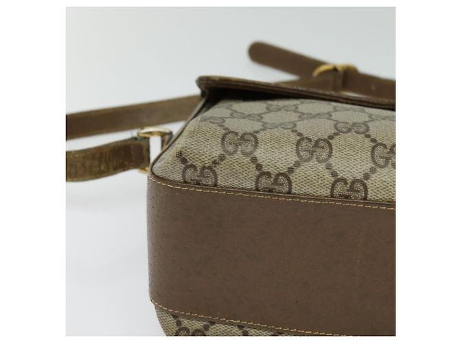 Bolso Gucci GG Supreme Web Sherry Line PVC Beige Oro 904 02 084 Auth BA1032 Dorado - vista 15