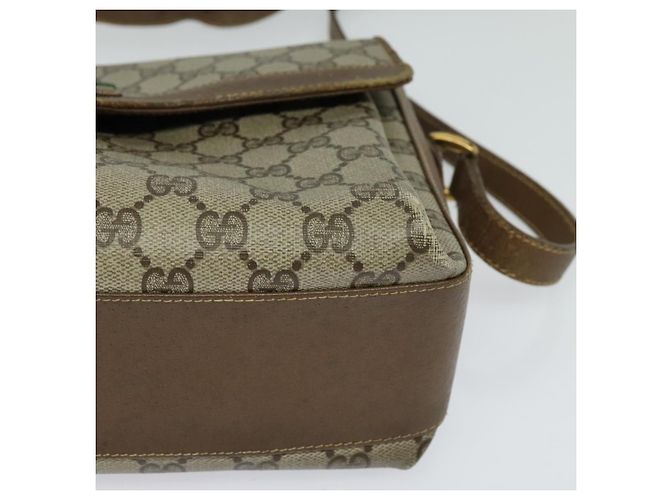 Bolso Gucci GG Supreme Web Sherry Line PVC Beige Oro 904 02 084 Auth BA1032 Dorado - vista 16