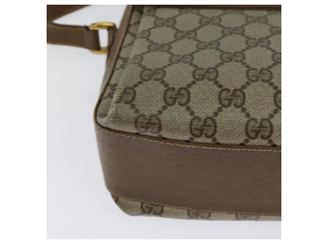 Bolso Gucci GG Supreme Web Sherry Line PVC Beige Oro 904 02 084 Auth BA1032 Dorado - vista 17