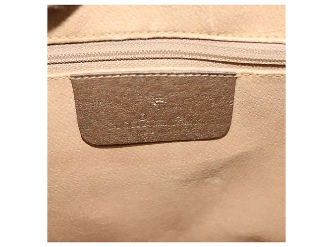 Bolso Gucci GG Supreme Web Sherry Line PVC Beige Oro 904 02 084 Auth BA1032 Dorado - vista 19