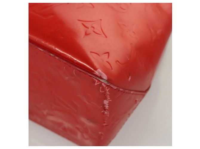 LOUIS VUITTON Monogram Vernis Reade PM Borsa a Mano Rossa M91088 LV Auth ti2980 Rosso - vista 17