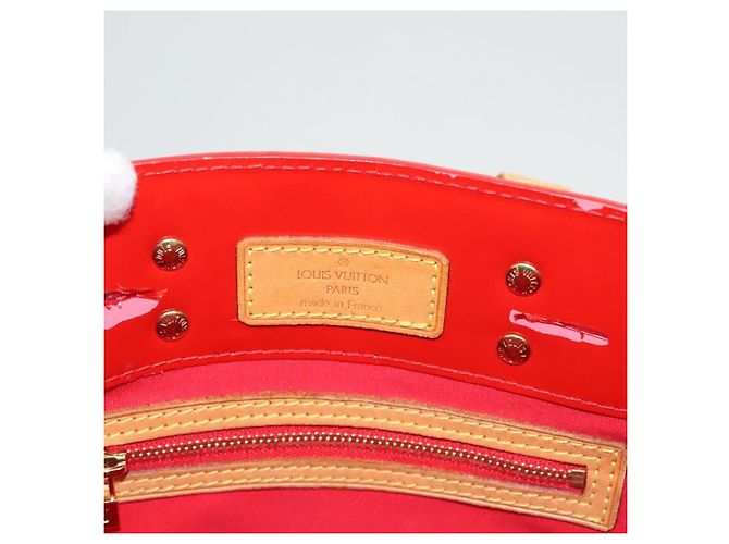 LOUIS VUITTON Monogram Vernis Reade PM Borsa a Mano Rossa M91088 LV Auth ti2980 Rosso - vista 18