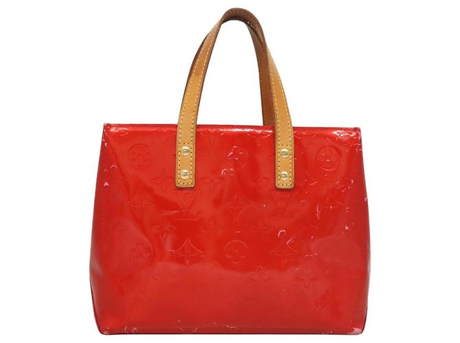 LOUIS VUITTON Monogram Vernis Reade PM Borsa a Mano Rossa M91088 LV Auth ti2980 Rosso - vista 2