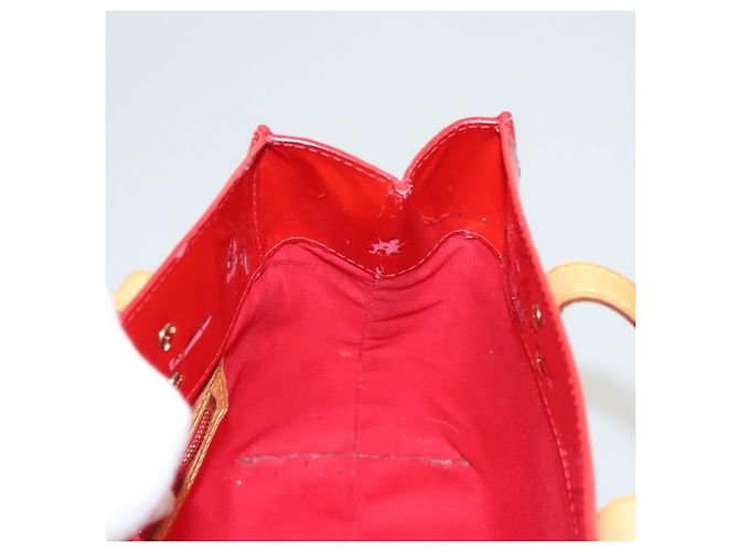 LOUIS VUITTON Monogram Vernis Reade PM Borsa a Mano Rossa M91088 LV Auth ti2980 Rosso - vista 20