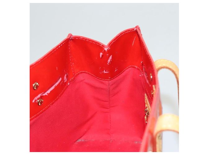 LOUIS VUITTON Monogram Vernis Reade PM Borsa a Mano Rossa M91088 LV Auth ti2980 Rosso - vista 21