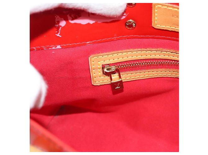 LOUIS VUITTON Monogram Vernis Reade PM Borsa a Mano Rossa M91088 LV Auth ti2980 Rosso - vista 22