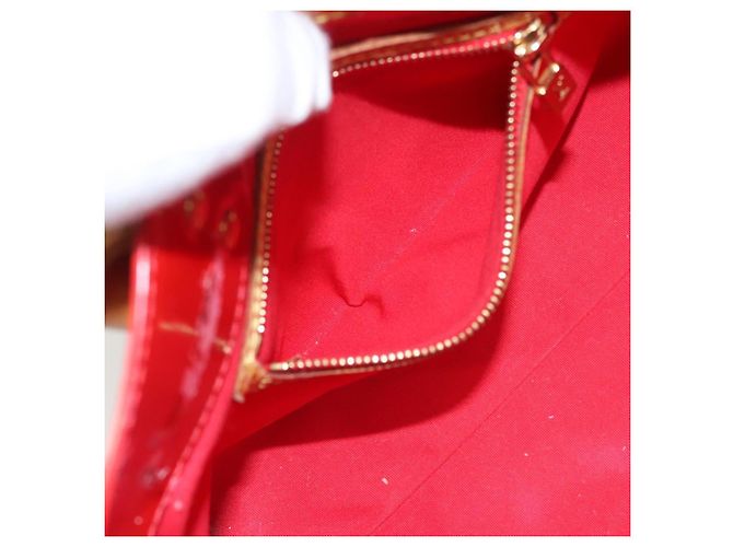 LOUIS VUITTON Monogram Vernis Reade PM Borsa a Mano Rossa M91088 LV Auth ti2980 Rosso - vista 23