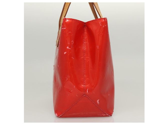 LOUIS VUITTON Monogram Vernis Reade PM Borsa a Mano Rossa M91088 LV Auth ti2980 Rosso - vista 4