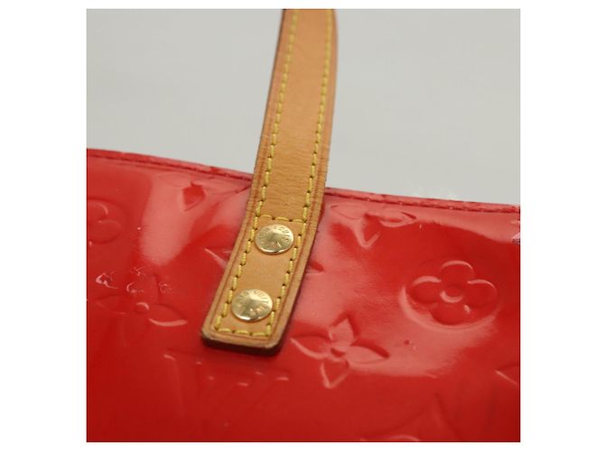 LOUIS VUITTON Monogram Vernis Reade PM Borsa a Mano Rossa M91088 LV Auth ti2980 Rosso - vista 9