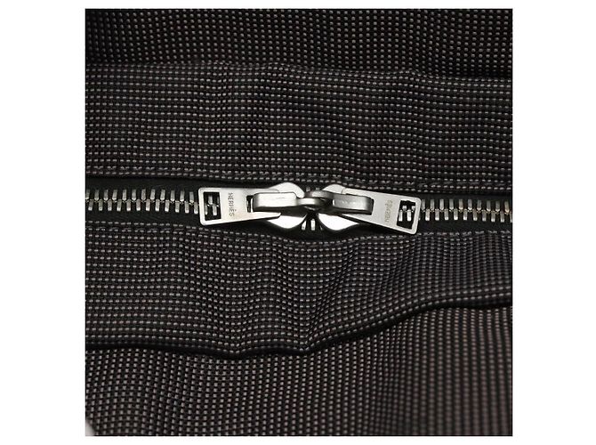 Hermès HERMES Handtasche Her Line MM Canvas Grau Silber Auth th5896 Braun - Ansicht 10