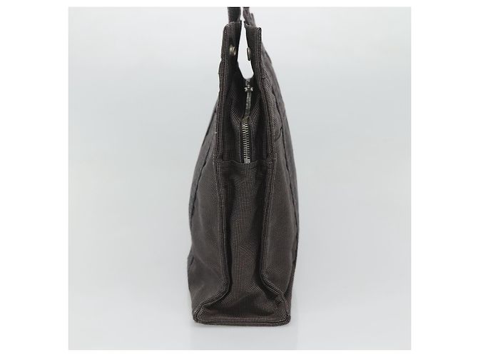 Hermès HERMES Handtasche Her Line MM Canvas Grau Silber Auth th5896 Braun - Ansicht 3
