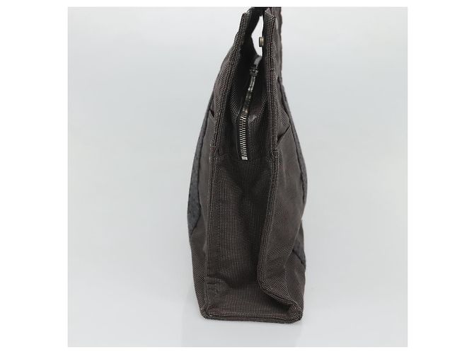 Hermès HERMES Handtasche Her Line MM Canvas Grau Silber Auth th5896 Braun - Ansicht 4