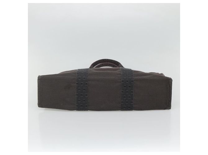 Hermès HERMES Handtasche Her Line MM Canvas Grau Silber Auth th5896 Braun - Ansicht 5