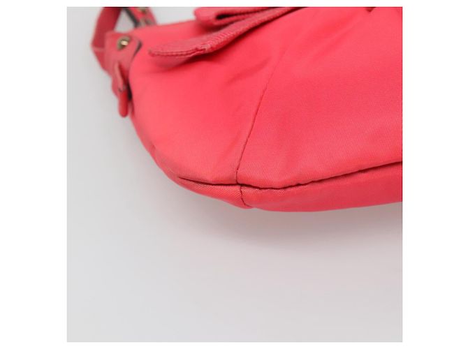 Borsa a spalla Salvatore Ferragamo in nylon rosa oro Auth bs24618 D'oro - vista 14
