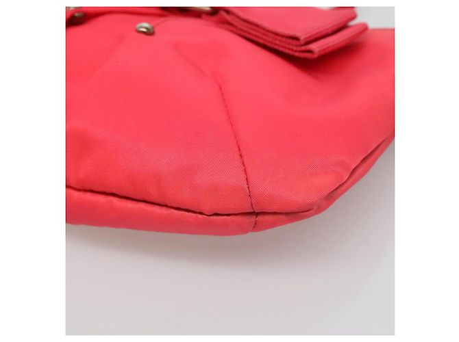 Borsa a spalla Salvatore Ferragamo in nylon rosa oro Auth bs24618 D'oro - vista 9
