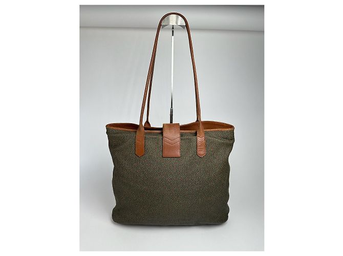 Vintage Yves Saint Laurent Handtasche grau braun - Ansicht 2