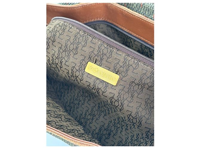 Vintage Yves Saint Laurent Handtasche grau braun - Ansicht 6