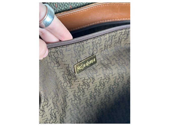 Vintage Yves Saint Laurent Handtasche grau braun - Ansicht 7