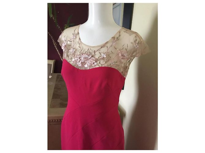 Marchesa Wunderschönes Kleid mit Spitzenoberteil Pink Golden - Ansicht 6