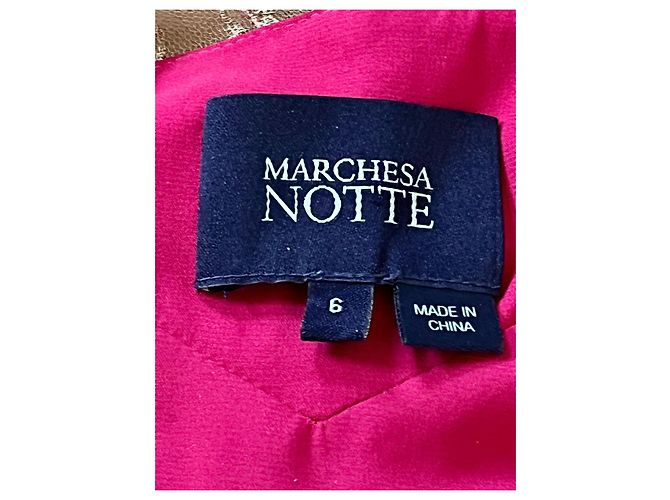 Marchesa Wunderschönes Kleid mit Spitzenoberteil Pink Golden - Ansicht 7