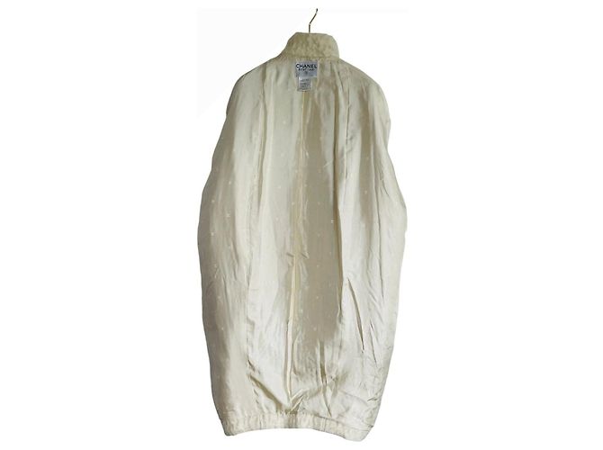 Chanel Coat Eggshell Mohair Wool Silk Size 40 - view 2
