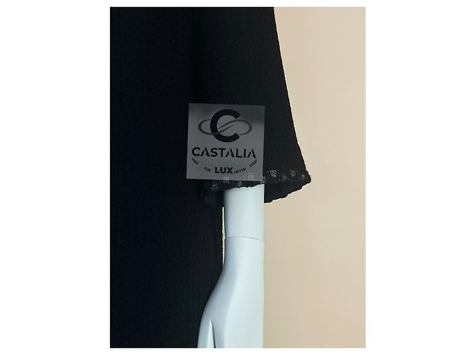 Chanel Paris / Byzanz CC Gripoix Knöpfe Schwarzer Mantel 38 FR - Ansicht 10