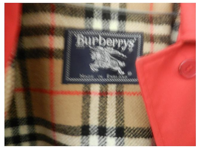 Abrigo Burberry Rojo de Tela Roja - vista 5