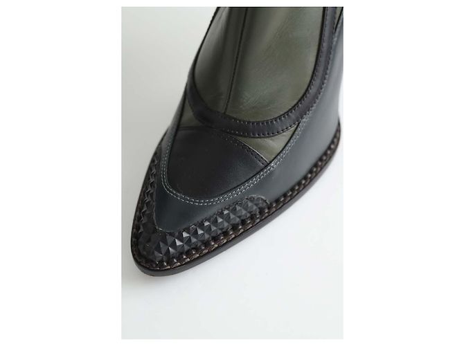 Moschino Botas de cuero caqui - vista 4