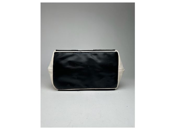Vintage Balenciaga Logo Tasche Weiß Schwarz - Ansicht 10