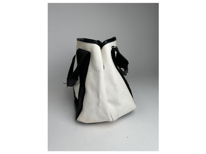 Vintage Balenciaga Logo Tasche Weiß Schwarz - Ansicht 14