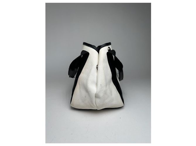 Vintage Balenciaga Logo Tasche Weiß Schwarz - Ansicht 15
