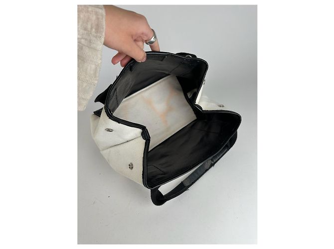 Vintage Balenciaga Logo Tasche Weiß Schwarz - Ansicht 4