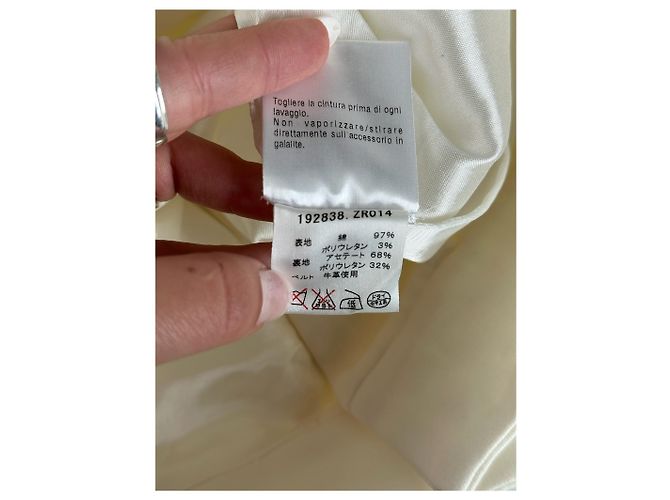 Vintage lange Gucci Leinwandrock weiß - Ansicht 6