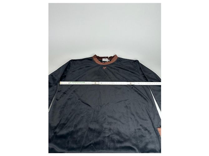 Courreges Pull en sam de Courrèges vintage noir et marron - vue 13